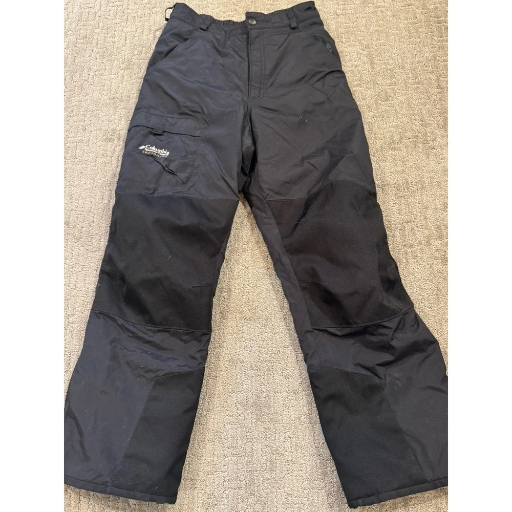Columbia Kids Snow Ski Unisex Insulated Pants Black Sz 14/16 Waterproof